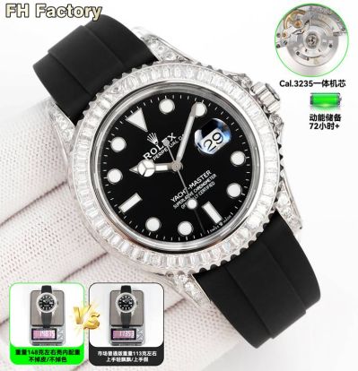 FH Factory Rolex Yacht-Master 226679TBR 3235 Movement 42mm Silver Case Watch